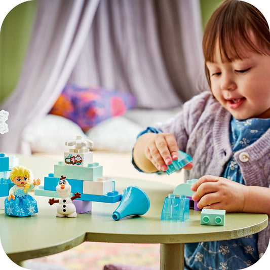 LEGO DUPLO Disney Frozen Creatieve Doos met Elsa en Olaf Bouwpakket voor Peuters met 2 Figuren - Educatief Montessori Speelgoed - Cadeau voor Jongens en Meisjes vanaf 2 Jaar 10462