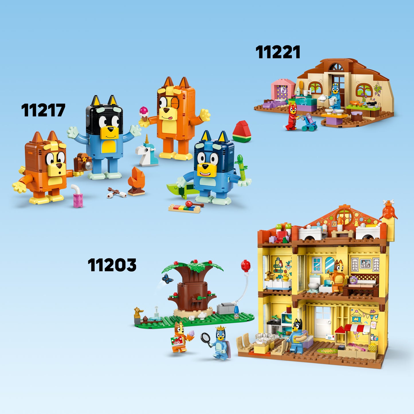 LEGO Bluey Oma’s met Bingo en Bluey - Educatief Speelgoed voor Peuters met Auto, 2 Minifiguren en Tuin - Montessori Set - Verjaardagscadeau voor Meisjes en Jongens vanaf 4 Jaar - 11216