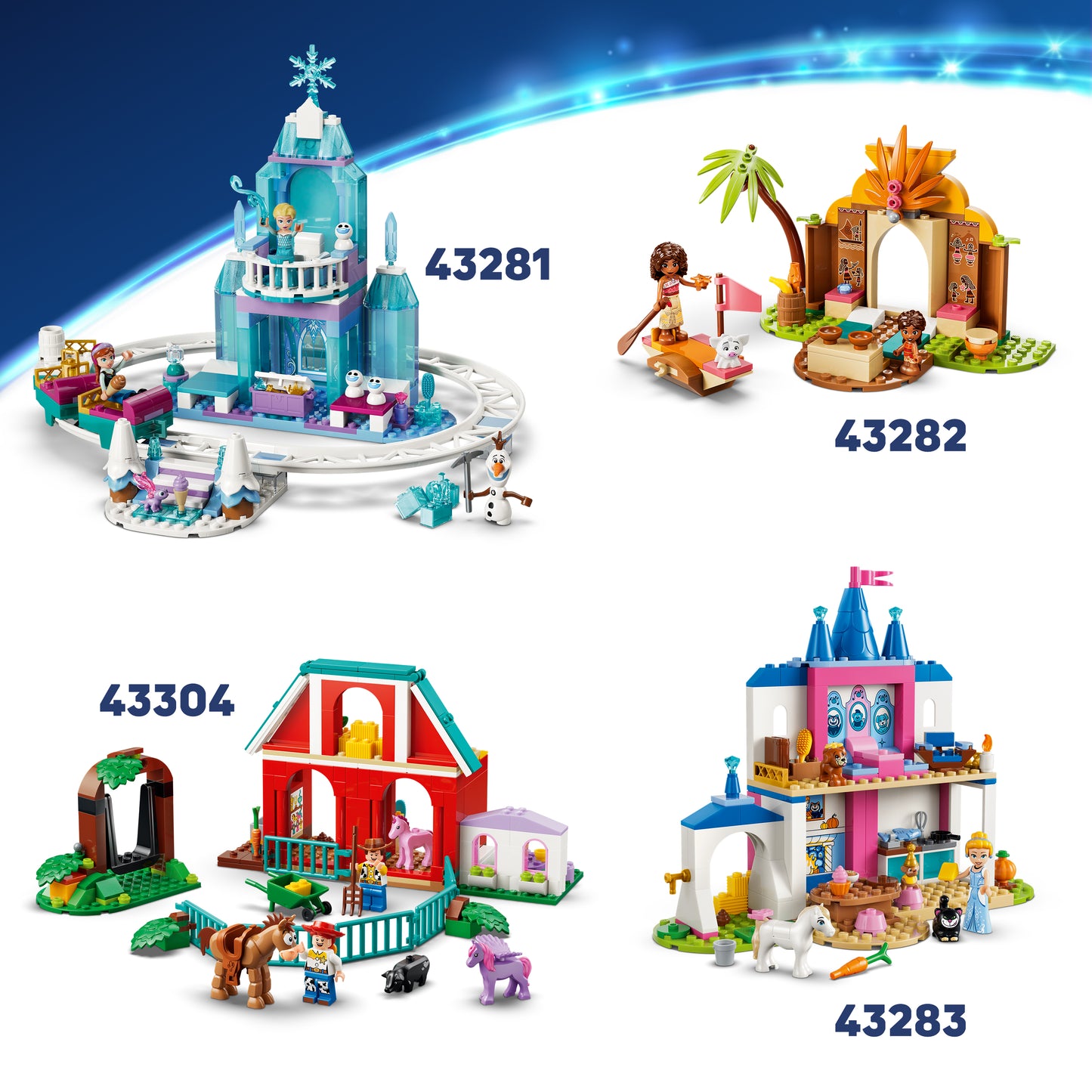 LEGO | Disney Strandplezier met Lilo en Stitch Bouwbaar Speelgoed voor Kinderen met 2 Speelgoedwinkels, Ruimterit en 2 Poppetjes - Montessori Cadeau voor Meisjes en Jongens vanaf 4 Jaar 43280