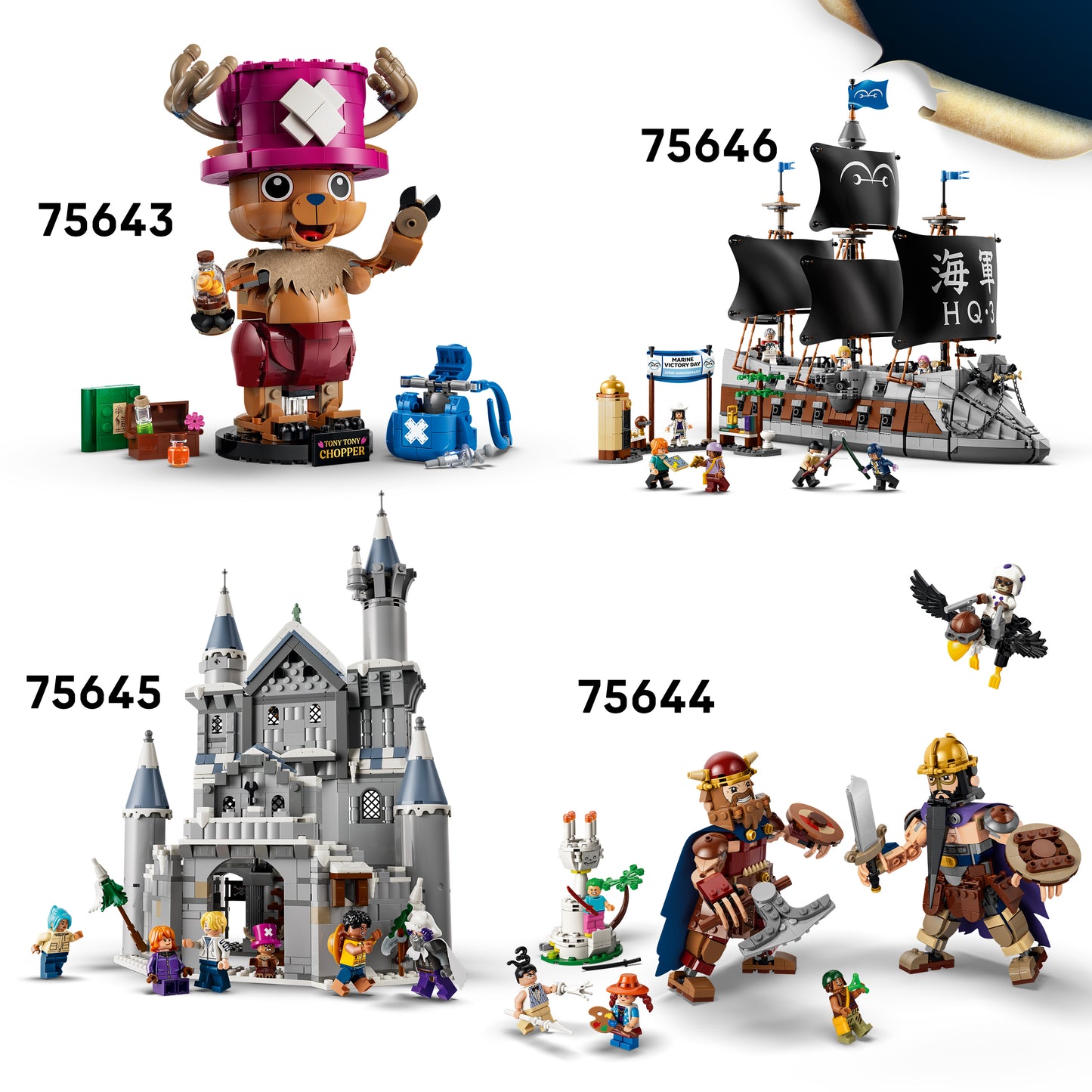 LEGO ONE PIECE Confrontatie met Kapitein Smoker – Speelgoed met 4 Minifiguren Incl. Monkey D. Luffy en Sanji – Kinderkamer Decoratie – Cadeau voor Jongens en Meisjes vanaf 9 – 75642