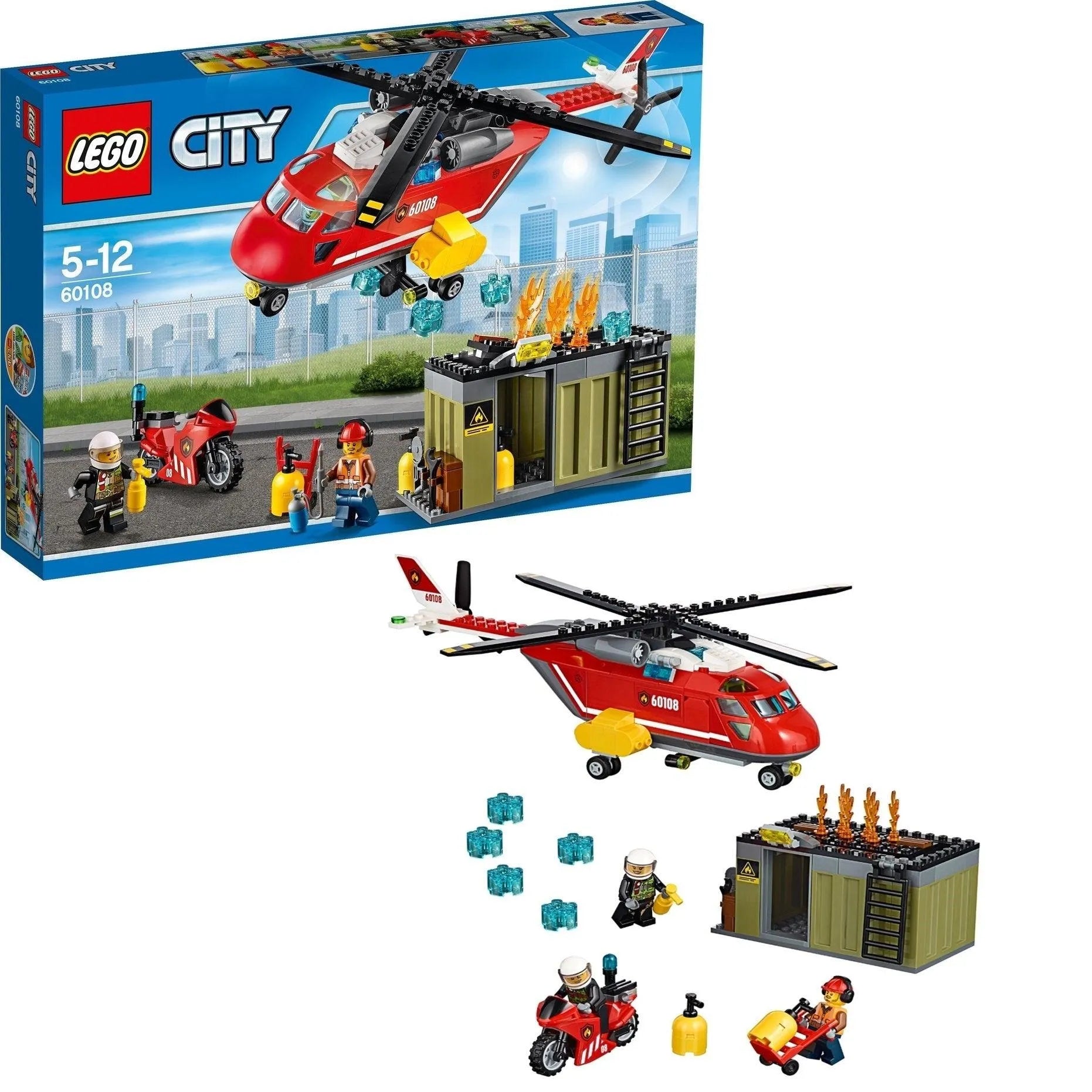 LEGO Fire Department Helicopter and motorcycle 60108 City