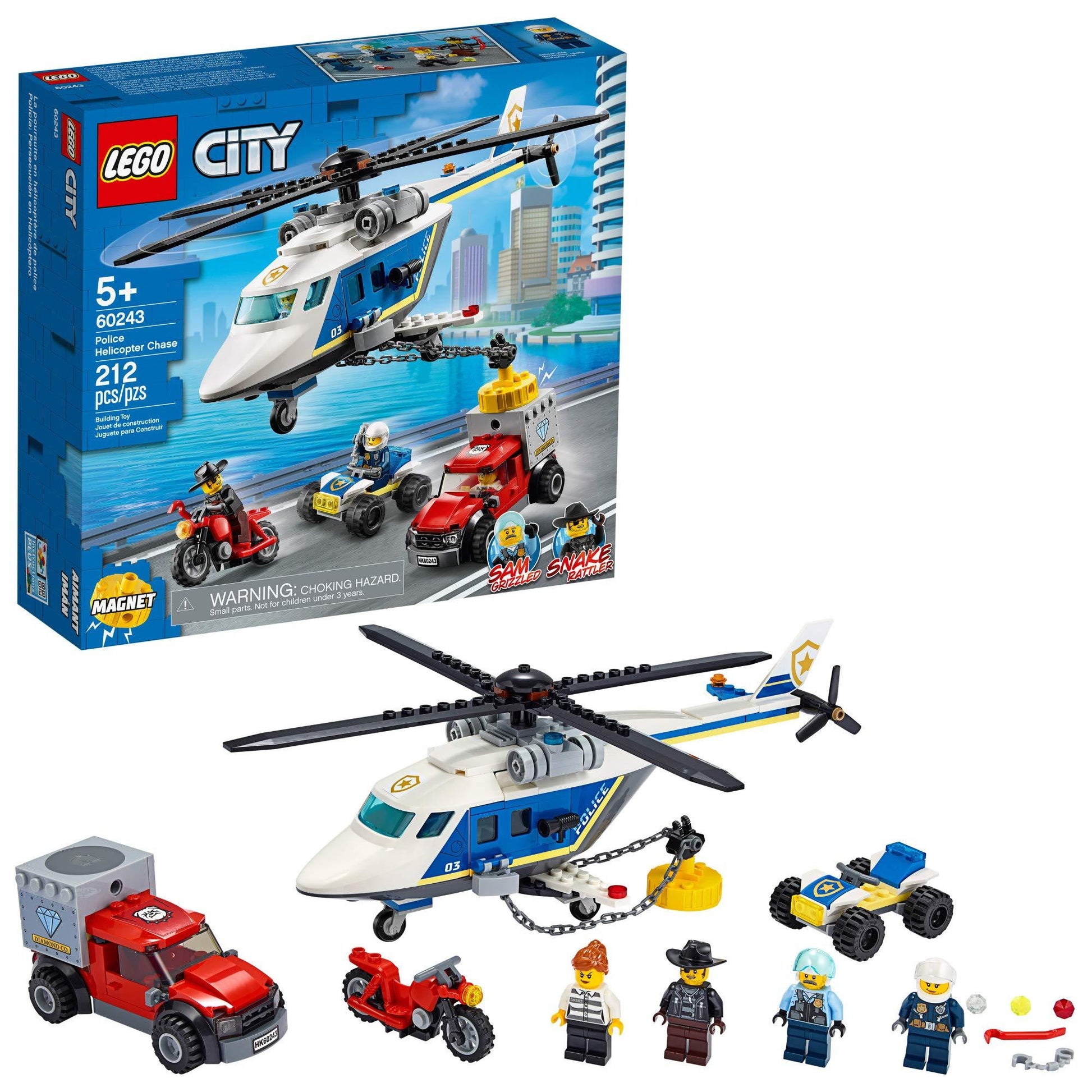 LEGO Politie Helikopter achtervolging 60243 City | 2TTOYS ✓ Official shop<br>