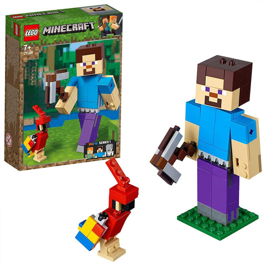 LEGO BigFig Steve met papegaai 21148 Minecraft | 2TTOYS ✓ Official shop<br>