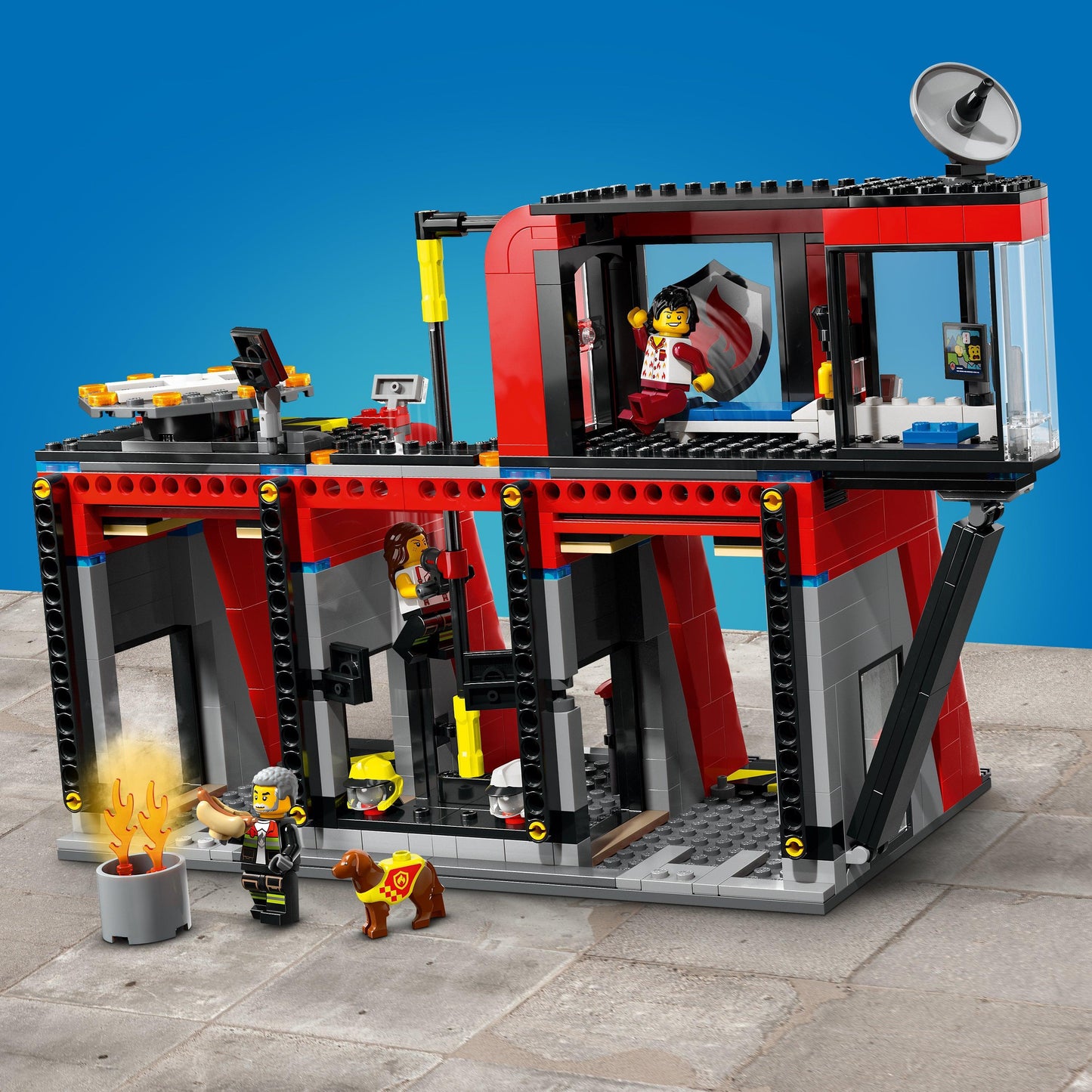 LEGO Brandweerkazerne met luchtladdervoertuig 60414 City | 2TTOYS ✓ Official shop<br>