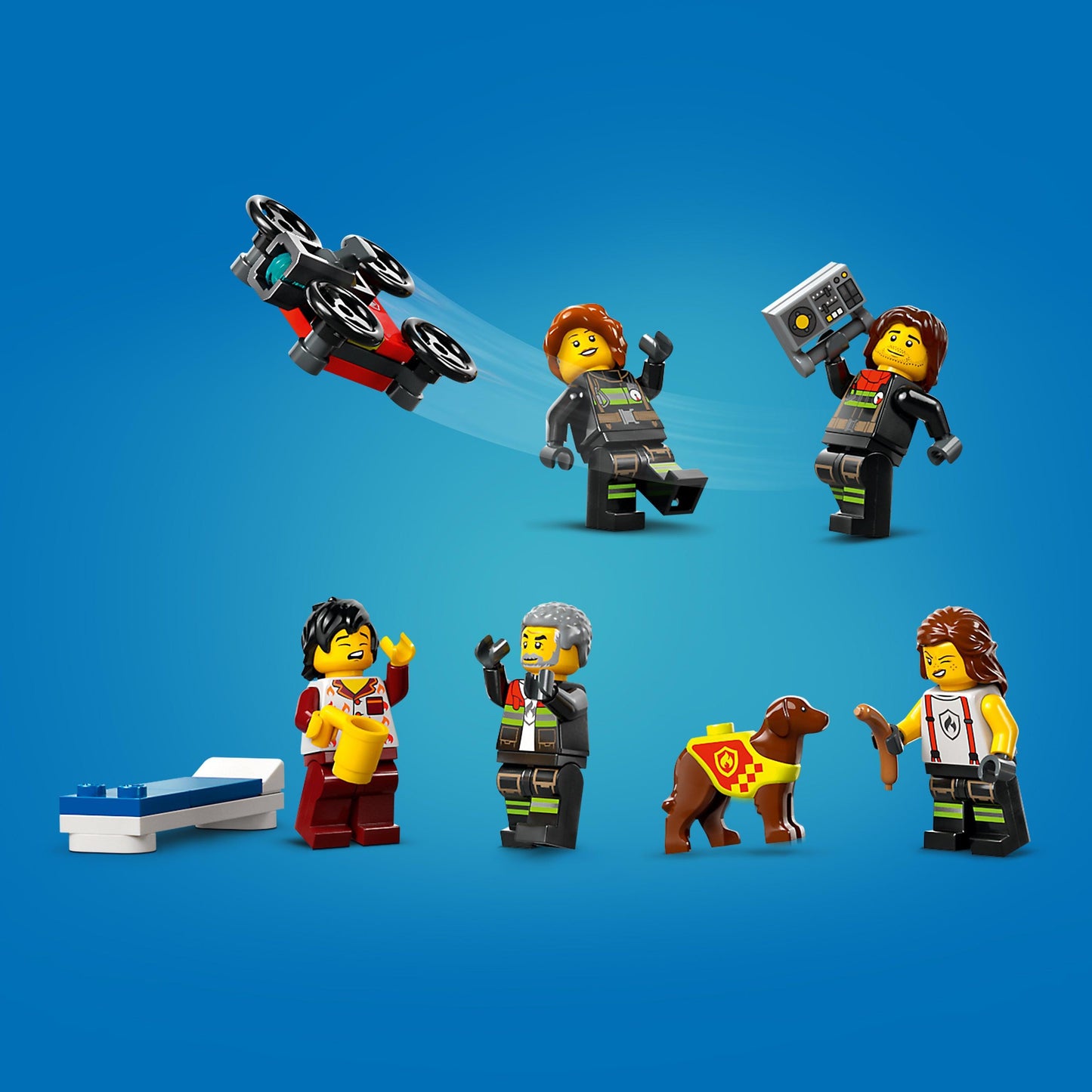 LEGO Brandweerkazerne met luchtladdervoertuig 60414 City | 2TTOYS ✓ Official shop<br>