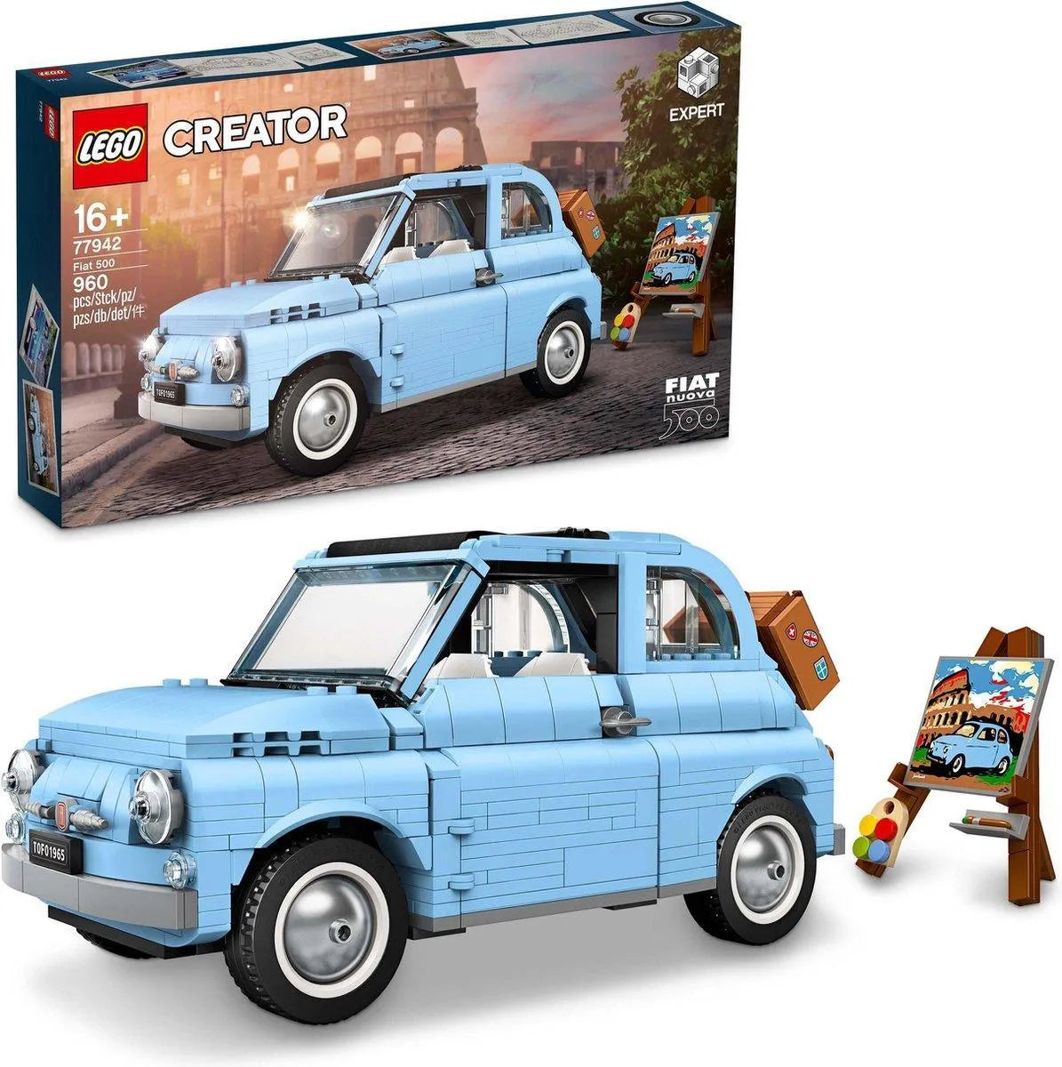 Lego Technic 10271 Lego Fiat LEGO 77942 10271 Fiat 500 Blue