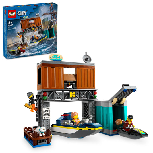 LEGO Politiespeedboot en boevenschuilplaats 60417 City | 2TTOYS ✓ Official shop<br>