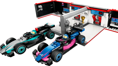 LEGO Pit Box with Mercedes AMG and Alpine F1 Cars 60444 City (Delivery: January 1, 2025)