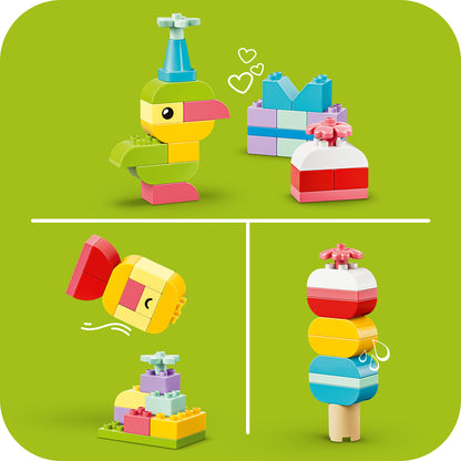 LEGO DUPLO Kleurrijke Creatieve Doos - Bouwpakket voor Kinderen met Cijferstenen, Dieren, Voertuigen en Speelgoed Eten - Cadeau voor Jongens en Meisjes vanaf 1 Jaar - 10479