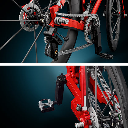 LEGO Icons Racefiets - Bouwpakket voor Volwassenen - Fiets met Rubberen Banden, Versnellingen en Achterstandaard - Slaapkamer Decoratie - Cadeau-idee voor Wielerfans - 11380