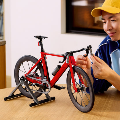 LEGO Icons Racefiets - Bouwpakket voor Volwassenen - Fiets met Rubberen Banden, Versnellingen en Achterstandaard - Slaapkamer Decoratie - Cadeau-idee voor Wielerfans - 11380