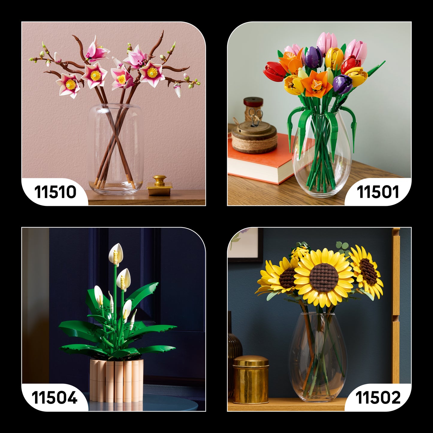 LEGO Botanicals Bospaddenstoelen - Kunstplanten Bouwpakket voor Volwassenen - Incl. een Paddenstoel en Nepbloemen - Woondecoratie en Bureau-Accessoire - DIY Cadeau voor Vrouwen en Mannen 11505