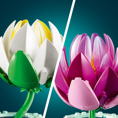 LEGO Botanicals Waterlelies - Nepbloemen Set met 2 Kunstplanten in Transparante Vazen - DIY Kinderkamer Decoratie - Cadeau voor Meisjes vanaf 9 Jaar en Volwassen Bloemenliefhebbers - 11511