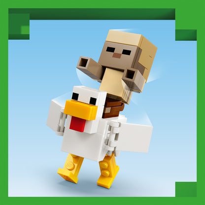 LEGO Minecraft Kipberijder Woestijnaanval - Bouwpakket voor Kinderen met 6 figuren Incl. IJzeren Golem en Wolfje - Kinderkamer Decoratie - Cadeau voor Jongens, Meisjes en Gamers vanaf 9 jaar - 21592