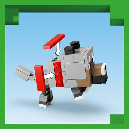 LEGO Minecraft Kipberijder Woestijnaanval - Bouwpakket voor Kinderen met 6 figuren Incl. IJzeren Golem en Wolfje - Kinderkamer Decoratie - Cadeau voor Jongens, Meisjes en Gamers vanaf 9 jaar - 21592