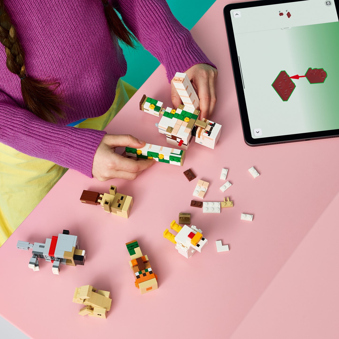 LEGO Minecraft Kipberijder Woestijnaanval - Bouwpakket voor Kinderen met 6 figuren Incl. IJzeren Golem en Wolfje - Kinderkamer Decoratie - Cadeau voor Jongens, Meisjes en Gamers vanaf 9 jaar - 21592