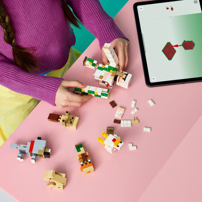 LEGO Minecraft Kipberijder Woestijnaanval - Bouwpakket voor Kinderen met 6 figuren Incl. IJzeren Golem en Wolfje - Kinderkamer Decoratie - Cadeau voor Jongens, Meisjes en Gamers vanaf 9 jaar - 21592