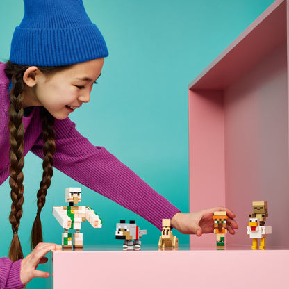 LEGO Minecraft Kipberijder Woestijnaanval - Bouwpakket voor Kinderen met 6 figuren Incl. IJzeren Golem en Wolfje - Kinderkamer Decoratie - Cadeau voor Jongens, Meisjes en Gamers vanaf 9 jaar - 21592