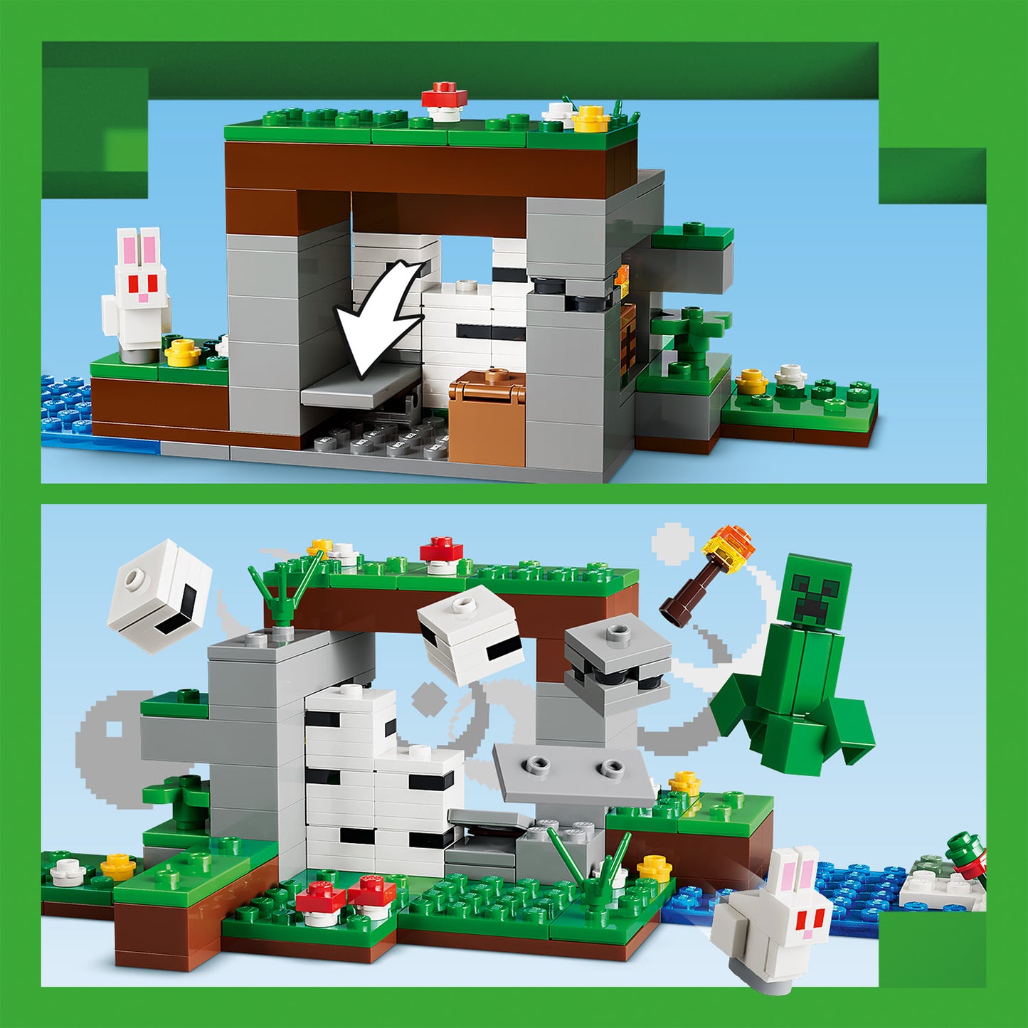 LEGO Minecraft Eerste Nacht-avontuur - Bouwpakket voor Kinderen met 7 figuren Incl. Alex, Creeper, Skelet en Boswolf - Kinderkamer Decoratie - Cadeau voor Gamers, Jongens en Meisjes vanaf 8 jaar - 21593