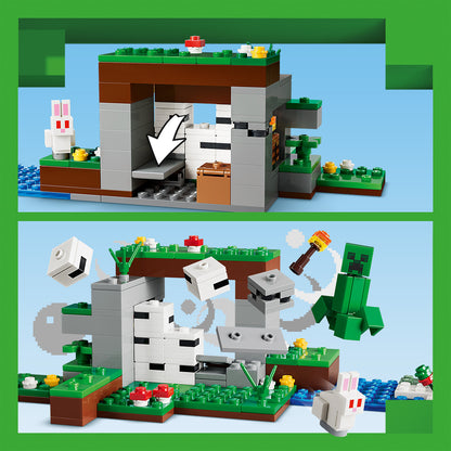 LEGO Minecraft Eerste Nacht-avontuur - Bouwpakket voor Kinderen met 7 figuren Incl. Alex, Creeper, Skelet en Boswolf - Kinderkamer Decoratie - Cadeau voor Gamers, Jongens en Meisjes vanaf 8 jaar - 21593