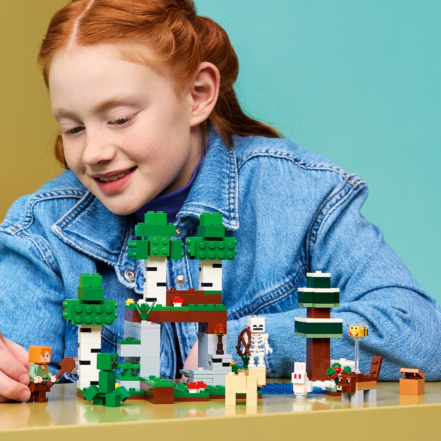 LEGO Minecraft Eerste Nacht-avontuur - Bouwpakket voor Kinderen met 7 figuren Incl. Alex, Creeper, Skelet en Boswolf - Kinderkamer Decoratie - Cadeau voor Gamers, Jongens en Meisjes vanaf 8 jaar - 21593
