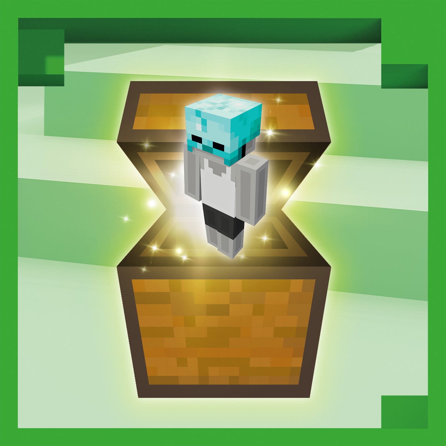 LEGO Minecraft Het Skelet Bouwpakket voor Kinderen met Mob Figuur, Diamanten Helm, Boog en Grasbasis - Kinderkamer Decoratie - Cadeau voor Jongens, Meisjes en Gamers vanaf 10 jaar - 21594