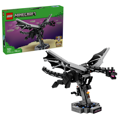 LEGO Minecraft De Enderdraak Bouwpakket voor Kinderen met Interactief Figuur, Vleugels en Portaalstandaard - Kinderkamer Decoratie - Cadeau voor Jongens, Meisjes en Gamers vanaf 10 Jaar - 21595