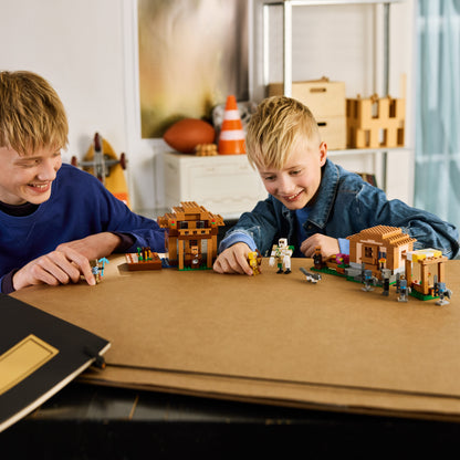 LEGO Minecraft Oproeper Dorpsaanval Bouwpakket voor Kinderen met 11 figuren Incl. Bakker en IJzeren Golem - Kinderkamer Decoratie - Cadeau voor Jongens, Meisjes en Gamers vanaf 9 Jaar - 21596