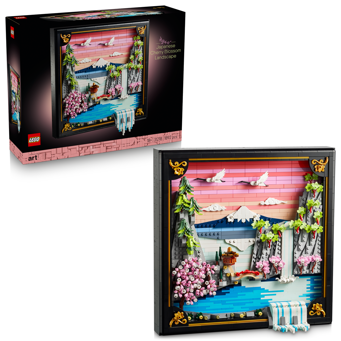 LEGO® Art Landschap met Japanse Kersenbloesems - Fraaie Wanddecoratie - 31218