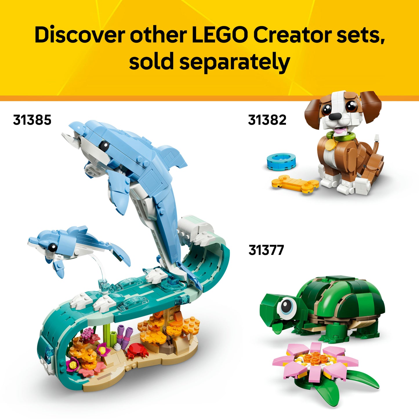 LEGO® Creator 3in1 Schattige Hamster met Bloem - Bouw Om tot een Egel of Arend - 31376
