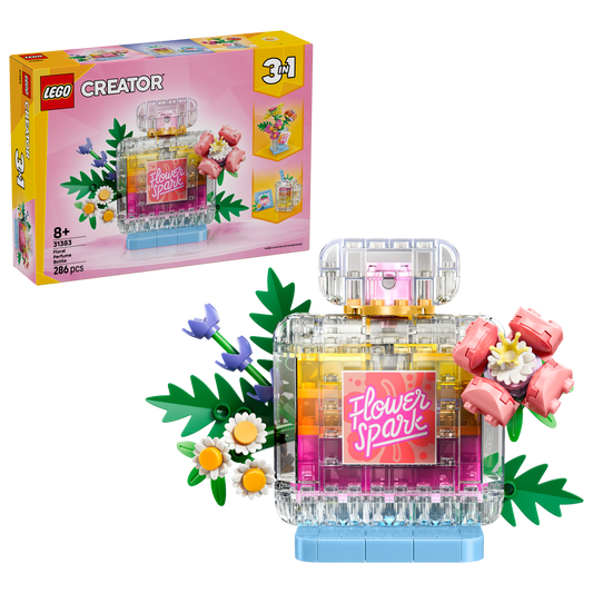 LEGO Creator 3in1 Parfumfles met Bloemen Speelgoed - Bouwpakket voor Kinderen - Verandert in een Vaas of Smoothie - Kinderkamer Decoratie - Cadeau voor Meisjes en Jongens Vanaf 8 Jaar - 31383