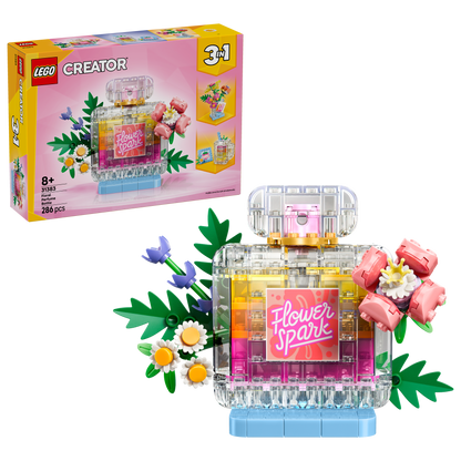 LEGO Creator 3in1 Parfumfles met Bloemen Speelgoed - Bouwpakket voor Kinderen - Verandert in een Vaas of Smoothie - Kinderkamer Decoratie - Cadeau voor Meisjes en Jongens Vanaf 8 Jaar - 31383