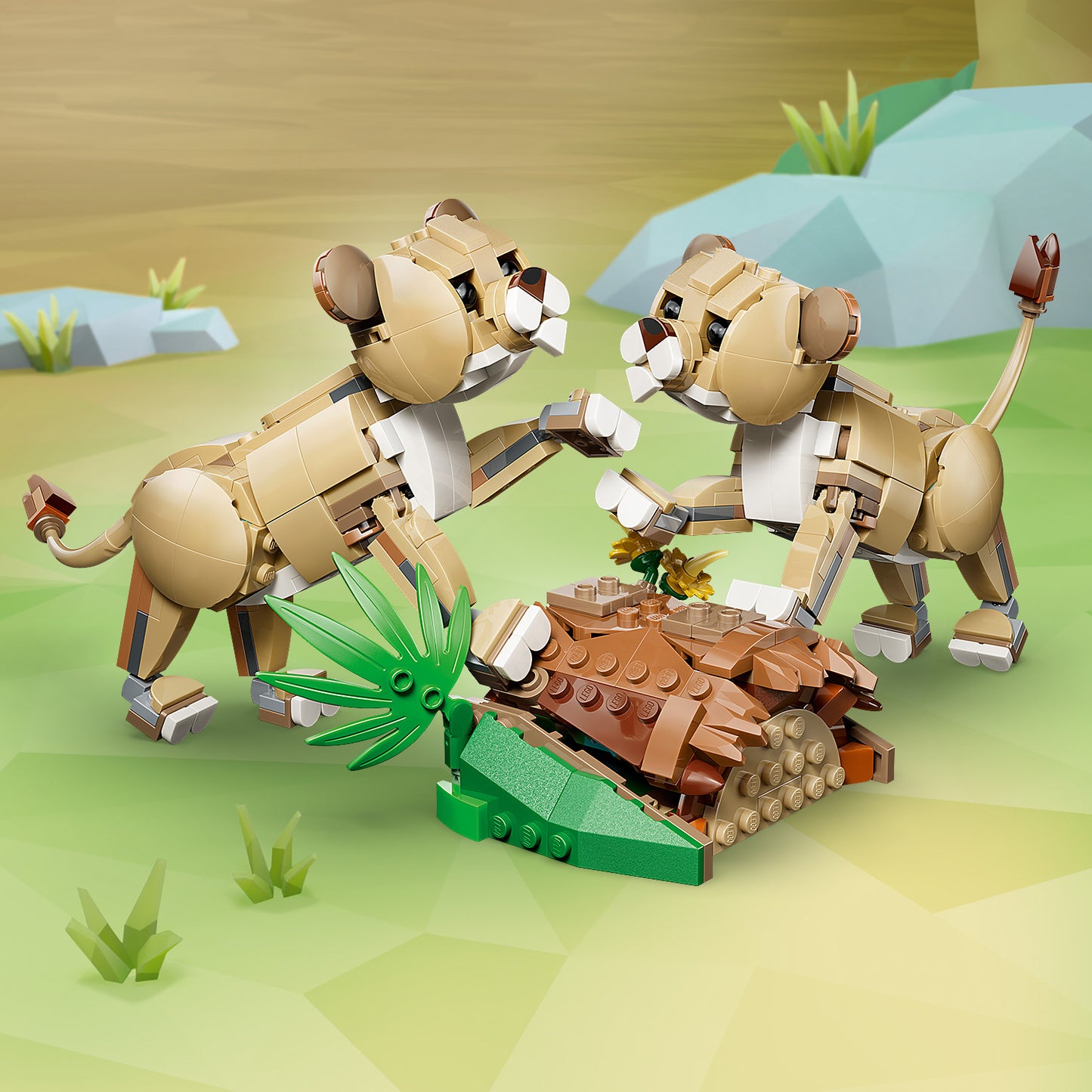 LEGO Creator 3in1 Wilde Dieren: Majestueuze Leeuw Speelgoed - Dieren Figuur Verandert in Leeuwin en 2 Welpen - Kinderkamer Decoratie - Cadeau voor Meisjes en Jongens Vanaf 9 Jaar - 31386