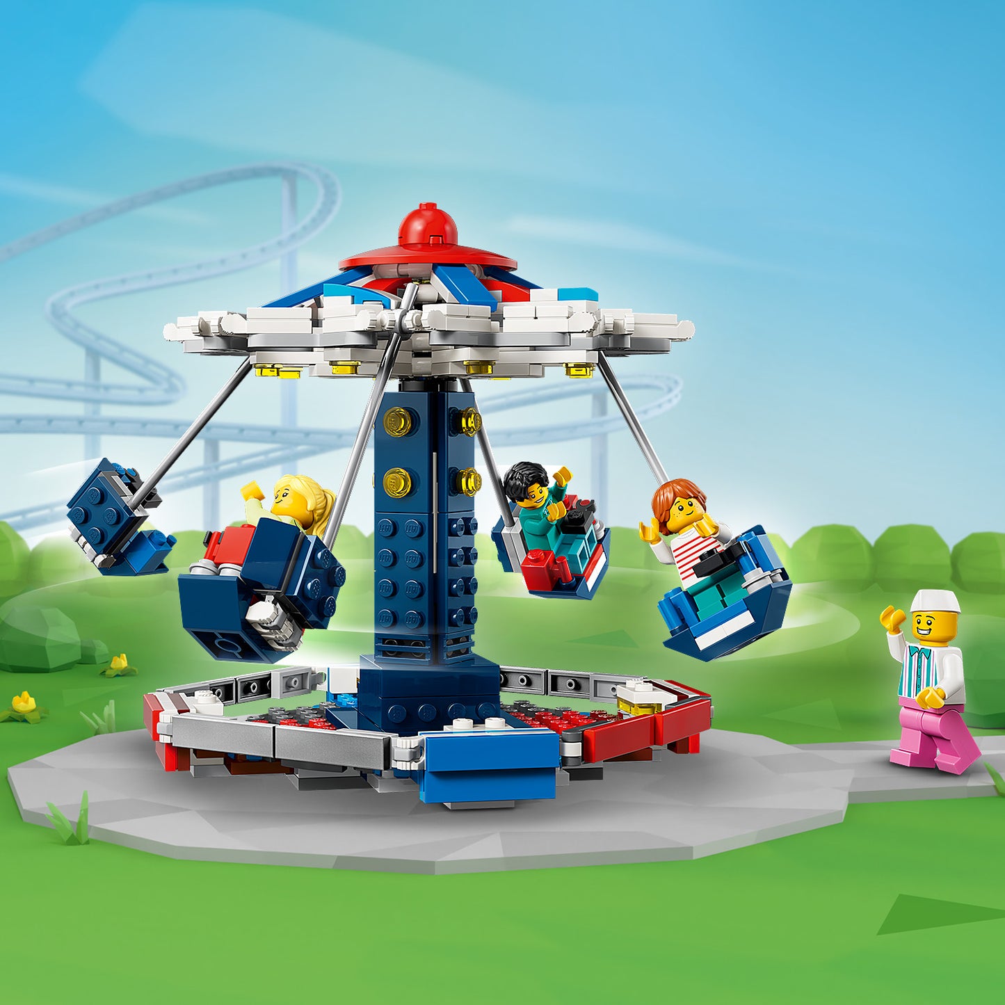 LEGO Creator 3in1 Klassiek Reuzenrad Speelgoed - Pretpark Model - Verandert in UFO-attractie of Draaimolen - Kinderkamer Decoratie - Cadeau voor Jongens en Meisjes Vanaf 8 Jaar - 31389