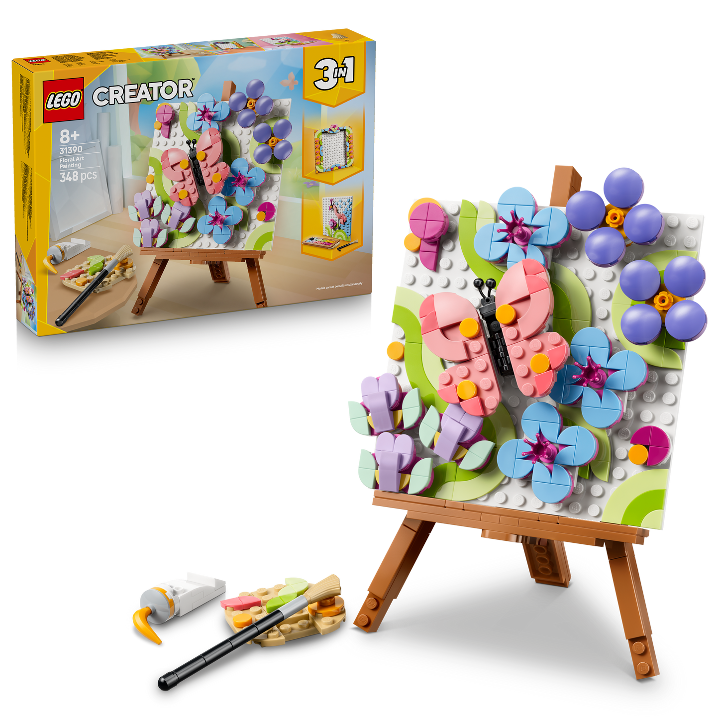 LEGO Creator 3in1 Bloemenschilderij Speelgoed - Bouwpakket voor Kinderen - Verandert in Fotolijst of Schets van Flamingo - Kinderkamer Decoratie - Cadeau voor Meisjes en Jongens Vanaf 8 Jaar - 31390