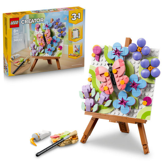 LEGO Creator 3in1 Bloemenschilderij Speelgoed - Bouwpakket voor Kinderen - Verandert in Fotolijst of Schets van Flamingo - Kinderkamer Decoratie - Cadeau voor Meisjes en Jongens Vanaf 8 Jaar - 31390