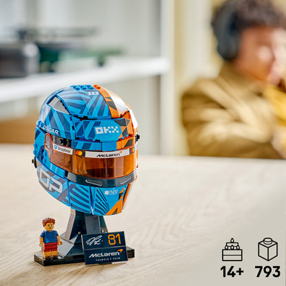 LEGO Editions McLaren Mastercard F1 Team Helm van Oscar Piastri - F1 Merchandise - Bouwpakket voor Kinderen met Formule 1 Coureur Minifiguur - Cadeau voor Jongens en Fans vanaf 14 Jaar 43017