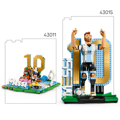LEGO Editions Lionel Messi – Viering - 3D Voetbal Wanddecoratie Set en Kinderkamer Decoratie - Voetbal Cadeau voor Jongens, Meisjes en Fans Vanaf 14 Jaar - 43018