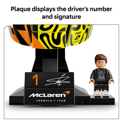LEGO Editions McLaren Mastercard F1 Team Helm van Lando Norris - F1 Merchandise - Bouwpakket voor Kinderen met Formule 1 Coureur Minifiguur - Cadeau voor Jongens en Fans vanaf 14 Jaar 43023