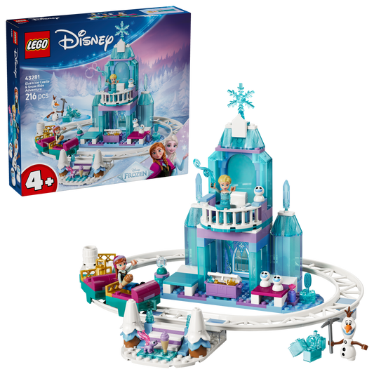LEGO® ǀ Disney Frozen Elsa's IJskasteel en Sneeuwrit - Bouwset voor Kinderen Vanaf 4 Jaar - 43281