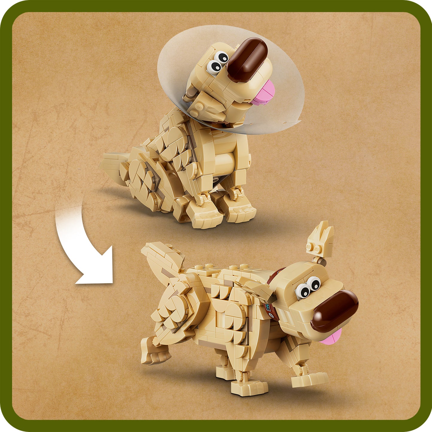 LEGO | Disney Kevin en Dug – Bouwbare Speelgoed Hond en Vogel met Accessoires Incl. Rode Ballon, Bladeren en Displaystandaard – Verjaardagscadeau voor Meisjes vanaf 9 Jaar en Fans van Film Up 43290