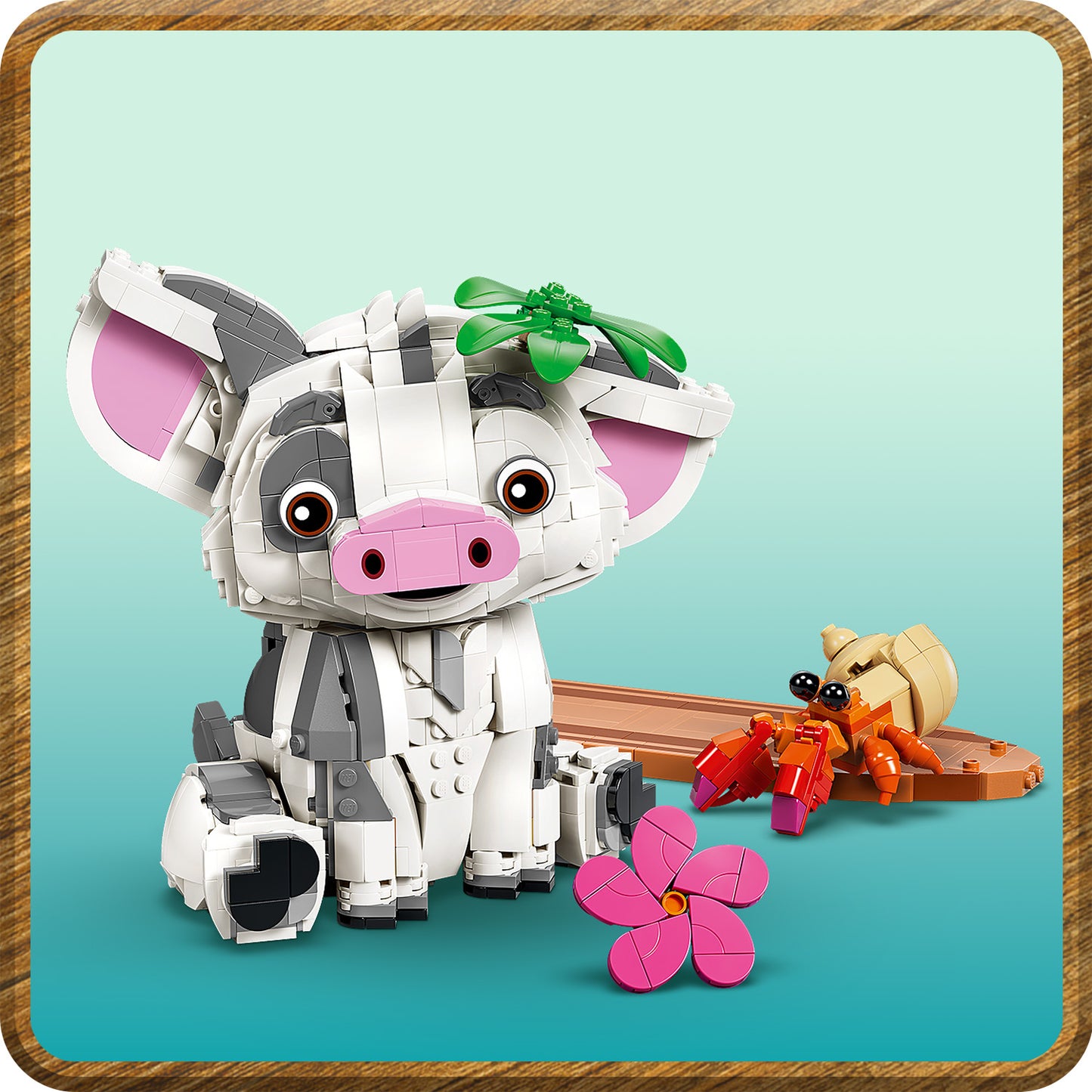 LEGO | Disney Vaiana Pua - Bouwbaar Dieren Speelgoed voor Kinderen met Bloem, Krab en Vlotstandaard - Kinderkamer Decoratie - Cadeau voor Meisjes en Jongens vanaf 9 Jaar en Filmliefhebbers - 43292