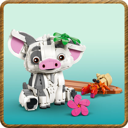 LEGO | Disney Vaiana Pua - Bouwbaar Dieren Speelgoed voor Kinderen met Bloem, Krab en Vlotstandaard - Kinderkamer Decoratie - Cadeau voor Meisjes en Jongens vanaf 9 Jaar en Filmliefhebbers - 43292