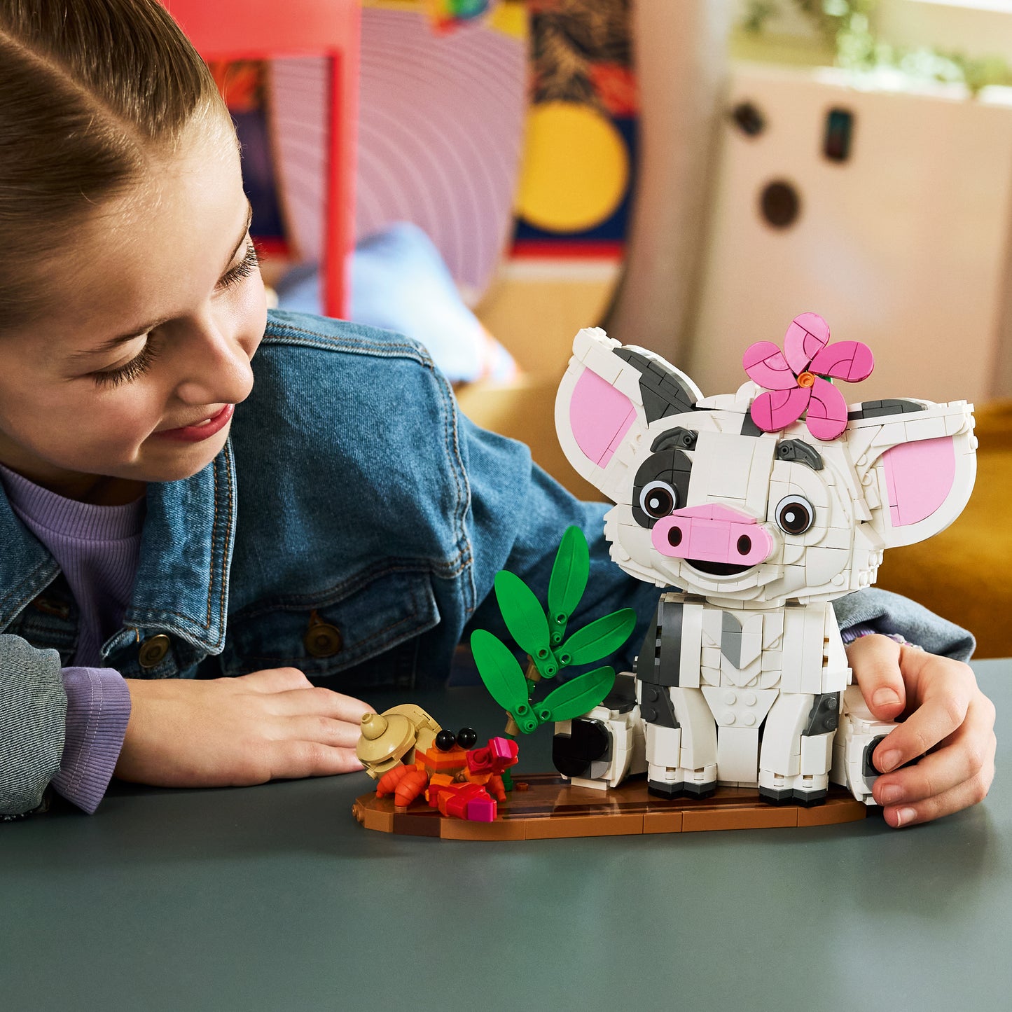 LEGO | Disney Vaiana Pua - Bouwbaar Dieren Speelgoed voor Kinderen met Bloem, Krab en Vlotstandaard - Kinderkamer Decoratie - Cadeau voor Meisjes en Jongens vanaf 9 Jaar en Filmliefhebbers - 43292
