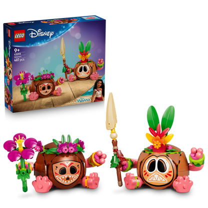 LEGO | Disney Vaiana Kakamora - Bouwbaar Kokosnoot Speelgoed voor Kinderen Incl. 2 Bloempot Figuren met Bloemen - Kinderkamer Decoratie - Cadeau voor Meisjes en Jongens vanaf 9 Jaar 43293