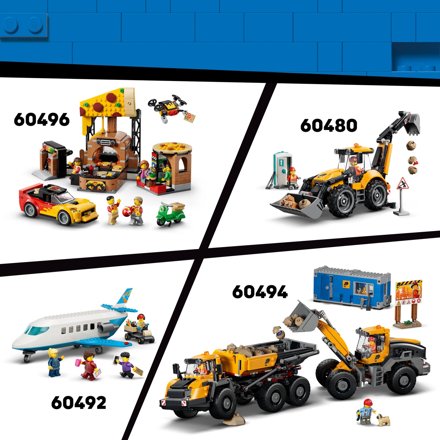 LEGO City Autowasstraat - Bouwpakket voor Kinderen met 2 Speelgoed Auto's, Wasfunctie en 4 Minifiguren Met Accessoires - Verjaardagscadeau voor Jongens en Meisjes Vanaf 6 Jaar - 60497