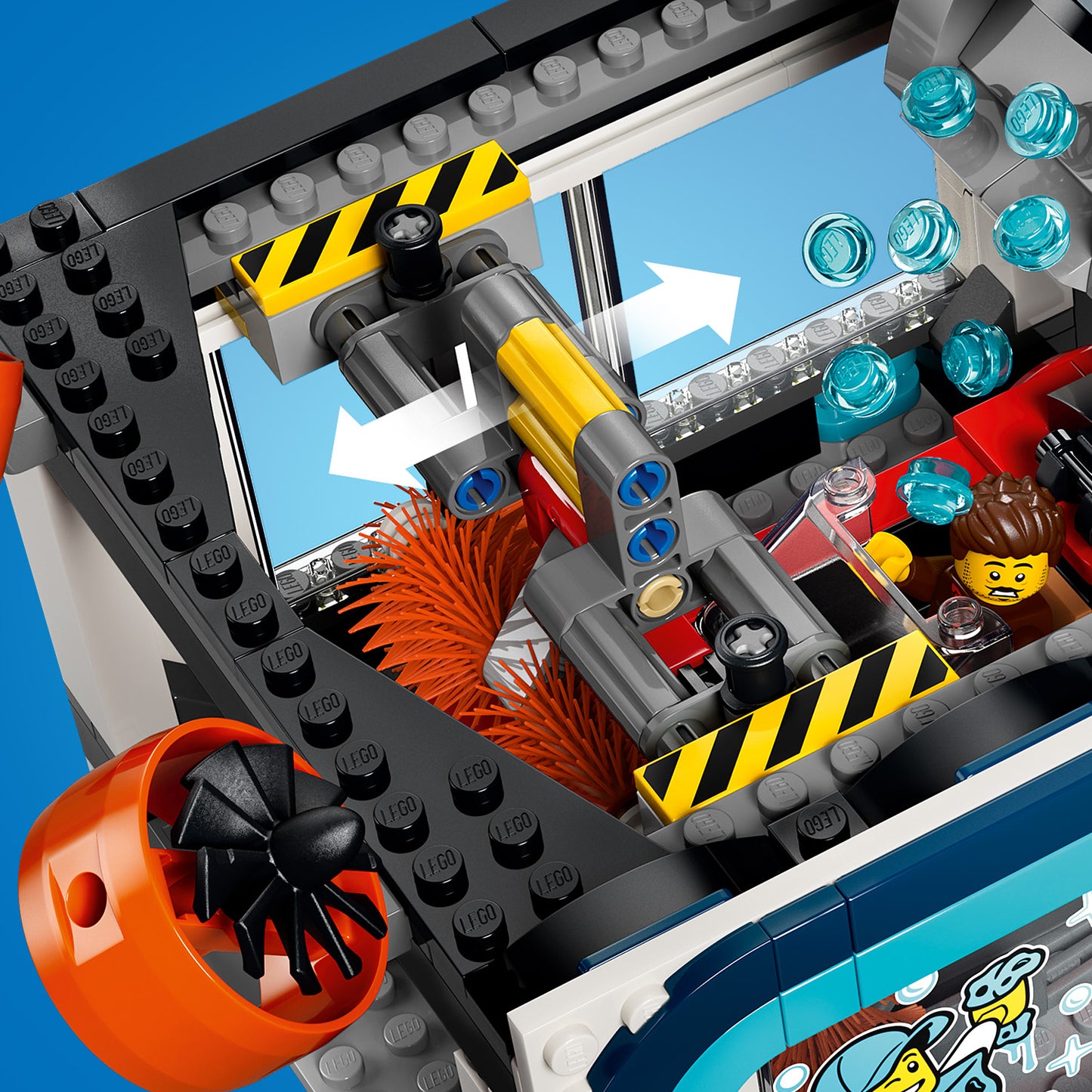 LEGO City Autowasstraat - Bouwpakket voor Kinderen met 2 Speelgoed Auto's, Wasfunctie en 4 Minifiguren Met Accessoires - Verjaardagscadeau voor Jongens en Meisjes Vanaf 6 Jaar - 60497