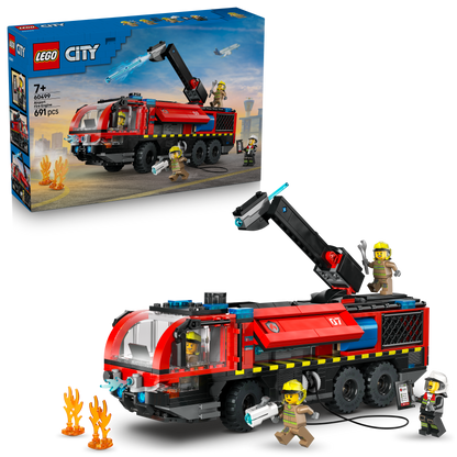 LEGO® City Luchthaven Brandweertruck - Bouwset met Reddingsvoertuig voor Jongens en Meisjes Vanaf 7 Jaar - 60499
