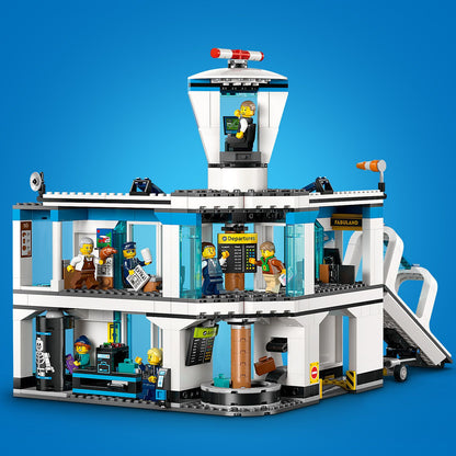 LEGO® City Luchthaven met Vliegtuig - Speelgoedset met Vliegveldmodel voor Fantasierijk Spelen - 60502