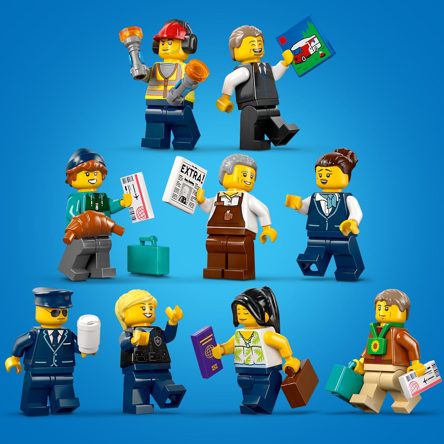 LEGO® City Luchthaven met Vliegtuig - Speelgoedset met Vliegveldmodel voor Fantasierijk Spelen - 60502